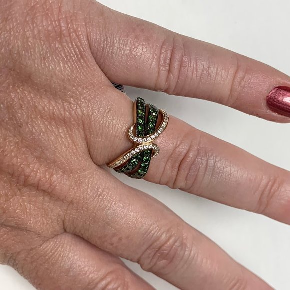 Le Vian Exotics Green & Vanilla Diamond Ring - Picture 9 of 13